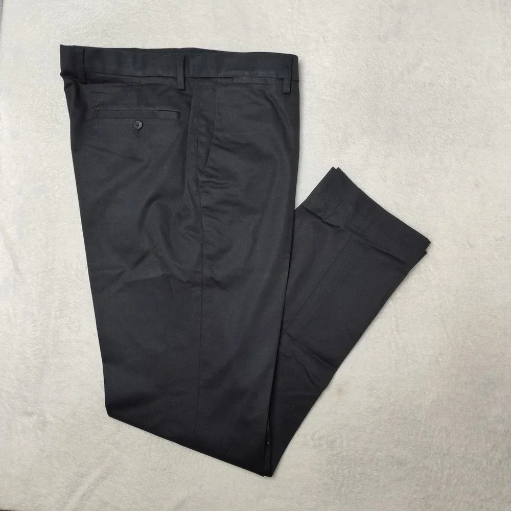 Brooks Brothers Pants Men 36x32 Black Slim Advantage Chino Stretch Soho Fit Work